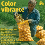 10 Pzs Arpilla Amarilla Polipropileno 55x102 Para Verduras