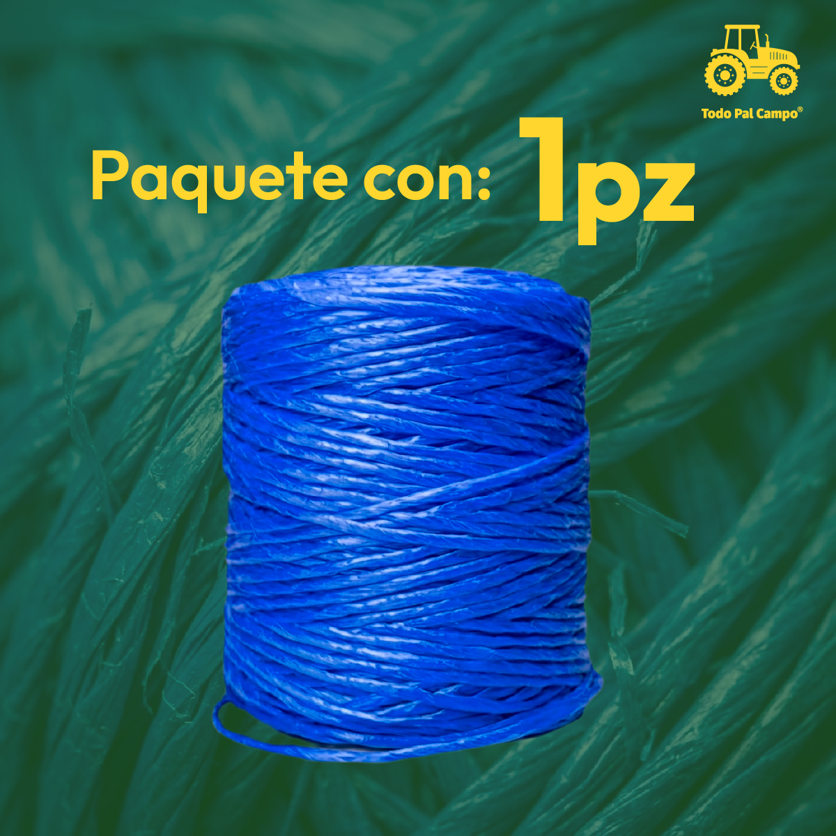 1pz Rafia Fibrilada Cal. 2 Gr Bobina De 500g Color Azul