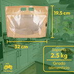 50pz Bolsa Plato Para Uber Rappi Color Kraft