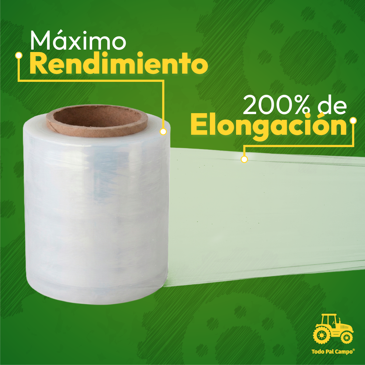 Mini Stretch Film Manual - 5" Cal. 80 2000 Ft - 12 Unidades