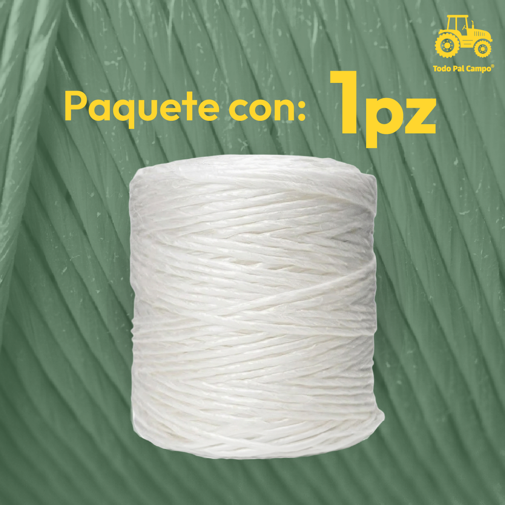 Rafia Blanca Fibrilada de Polipropileno para Manualidades y Arreglos, 500 g