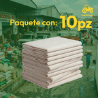 10 Piezas Saco Costal De Rafia Blanco 54x100cm