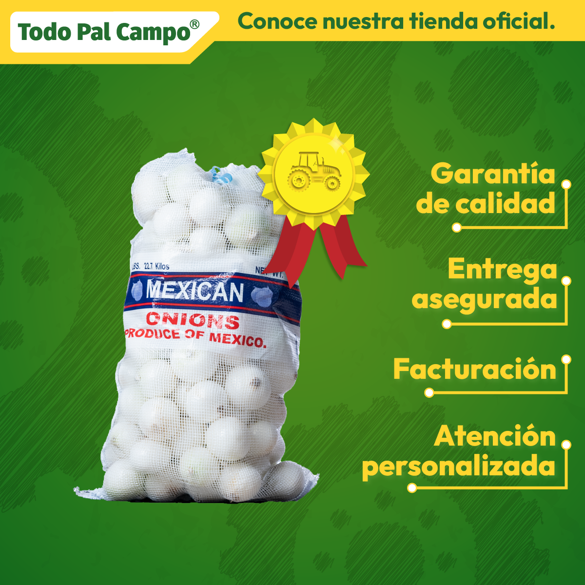 Arpilla Blanca Mexican Onion Con Jareta 47x75cm Pack 10 Pzs