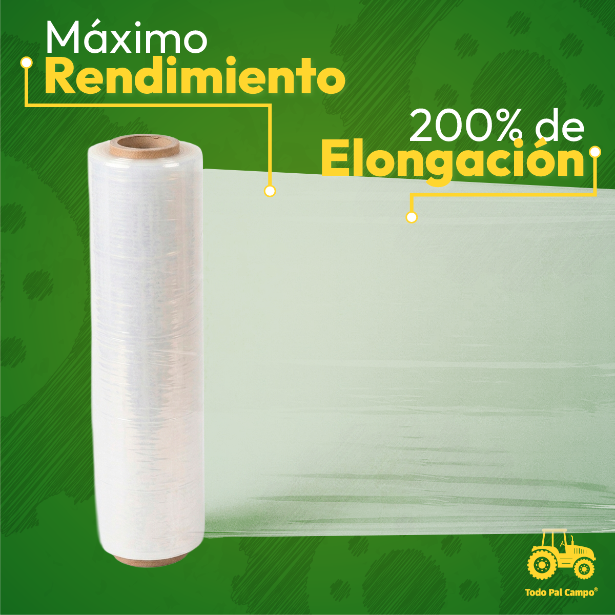 Stretch Film Manual 18", Calibre 50, Hasta 2000ft - 4 piezas