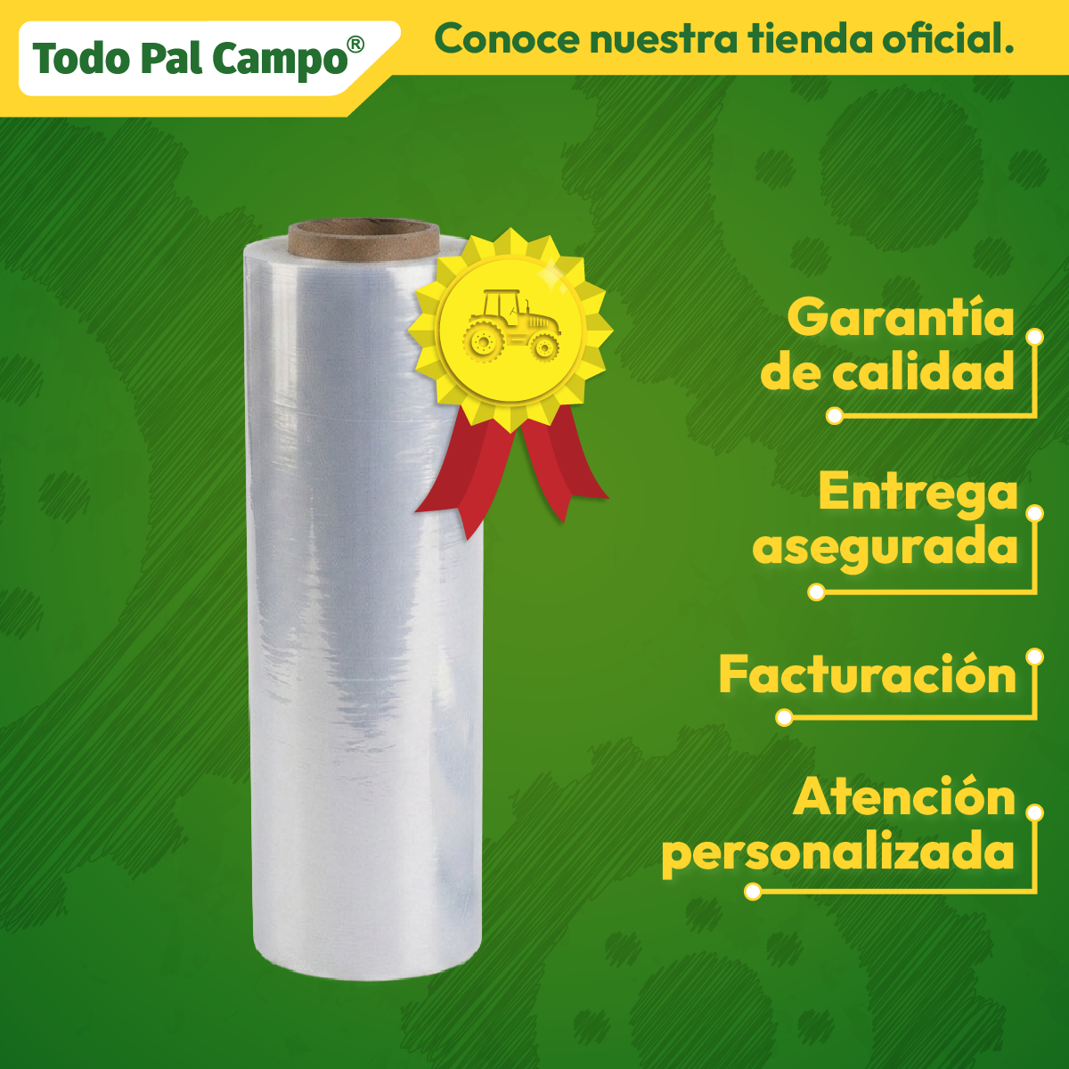 Stretch Film Manual 18", Calibre 50, Hasta 2000ft - 4 piezas