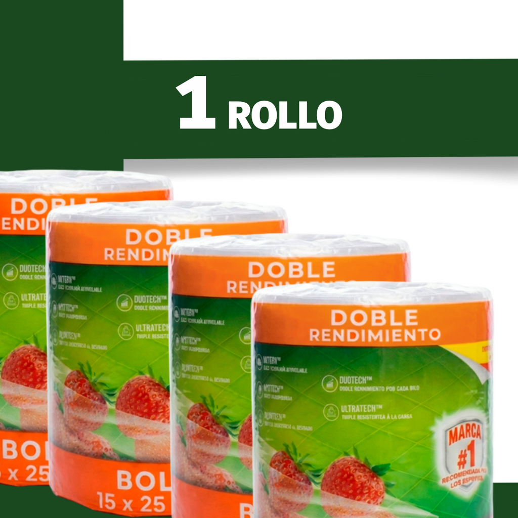 Bolsa En Rollo 15x25 Cm Precortada Calibre 50 Con 500 Pzas