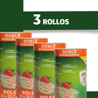 3 Rollos Bolsa Plástica 25x35 Transparente C 500pzas Cal 50