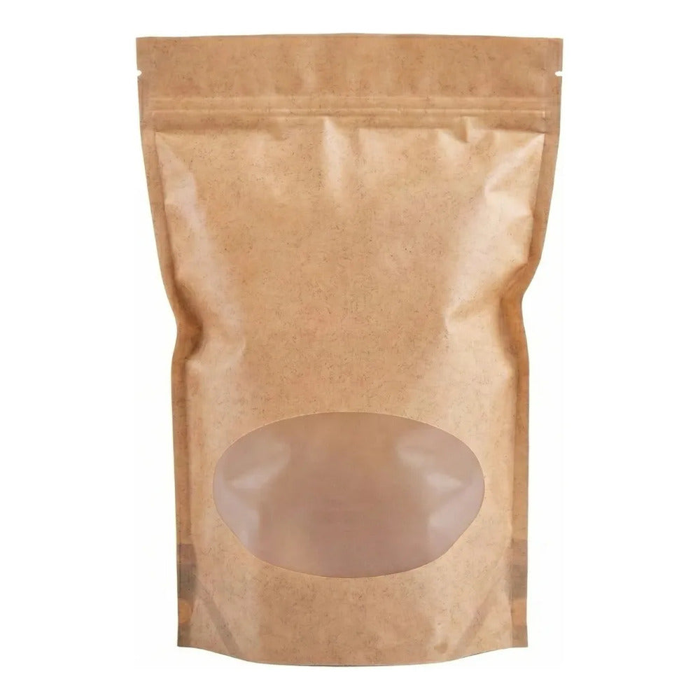 50 Empaque Stand Up Tipo Kraft 1 K Resellable Para Alimentos