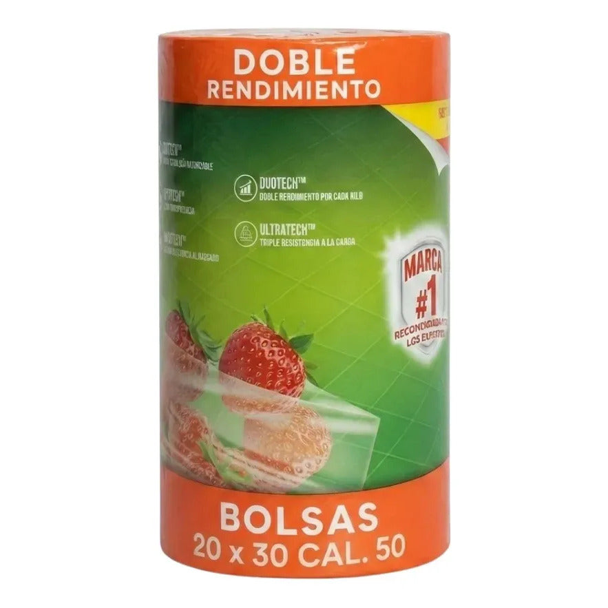 Rollo Bolsa Baja Densidad 20x30 Cm/1964 Pzs | Capacidad 2 Kg