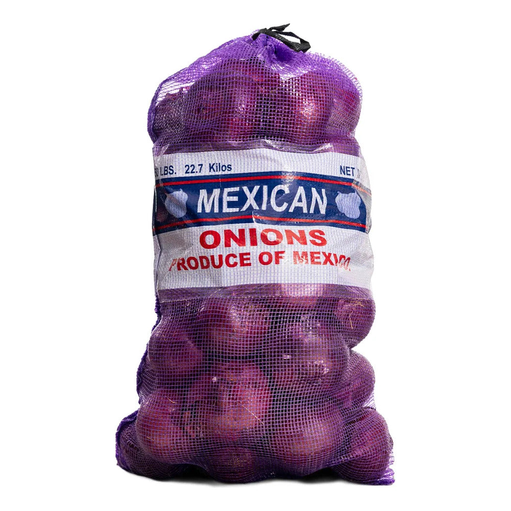 Arpilla Con Jareta 47x75cm Mexican Onion Morada Pack 10 Pzs