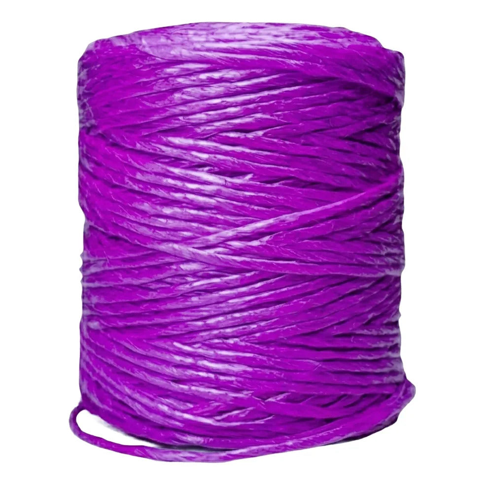 Hilo Rafia Fibrilada Morada Bobina De 500 G Calibre 2 Gr