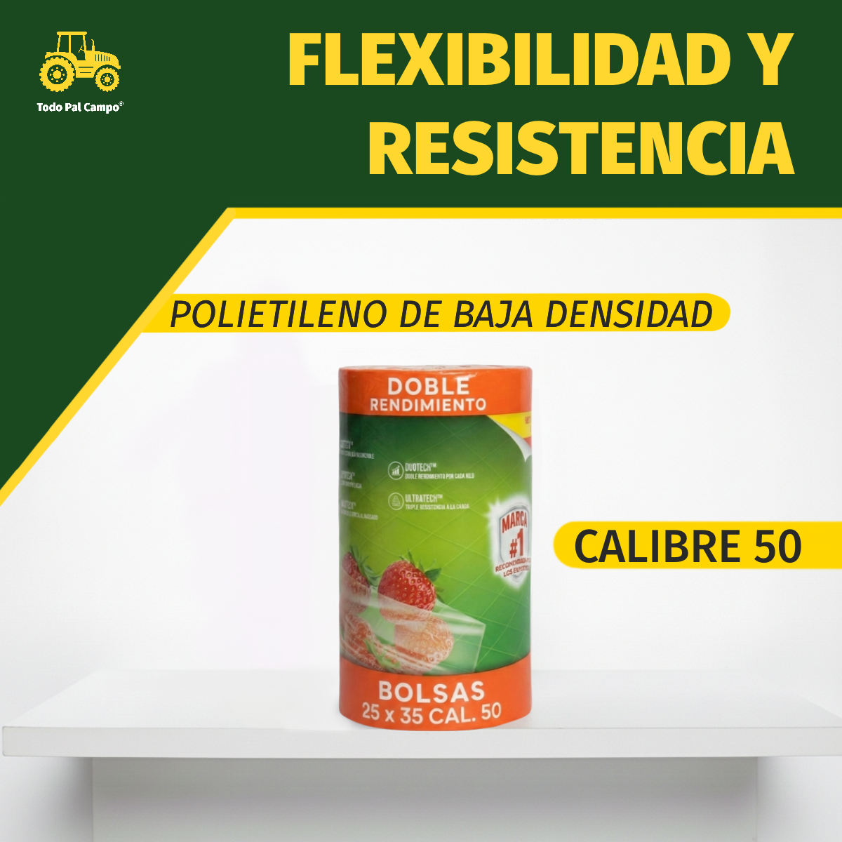 3 Rollos Bolsa Plástica 25x35 Transparente C 500pzas Cal 50