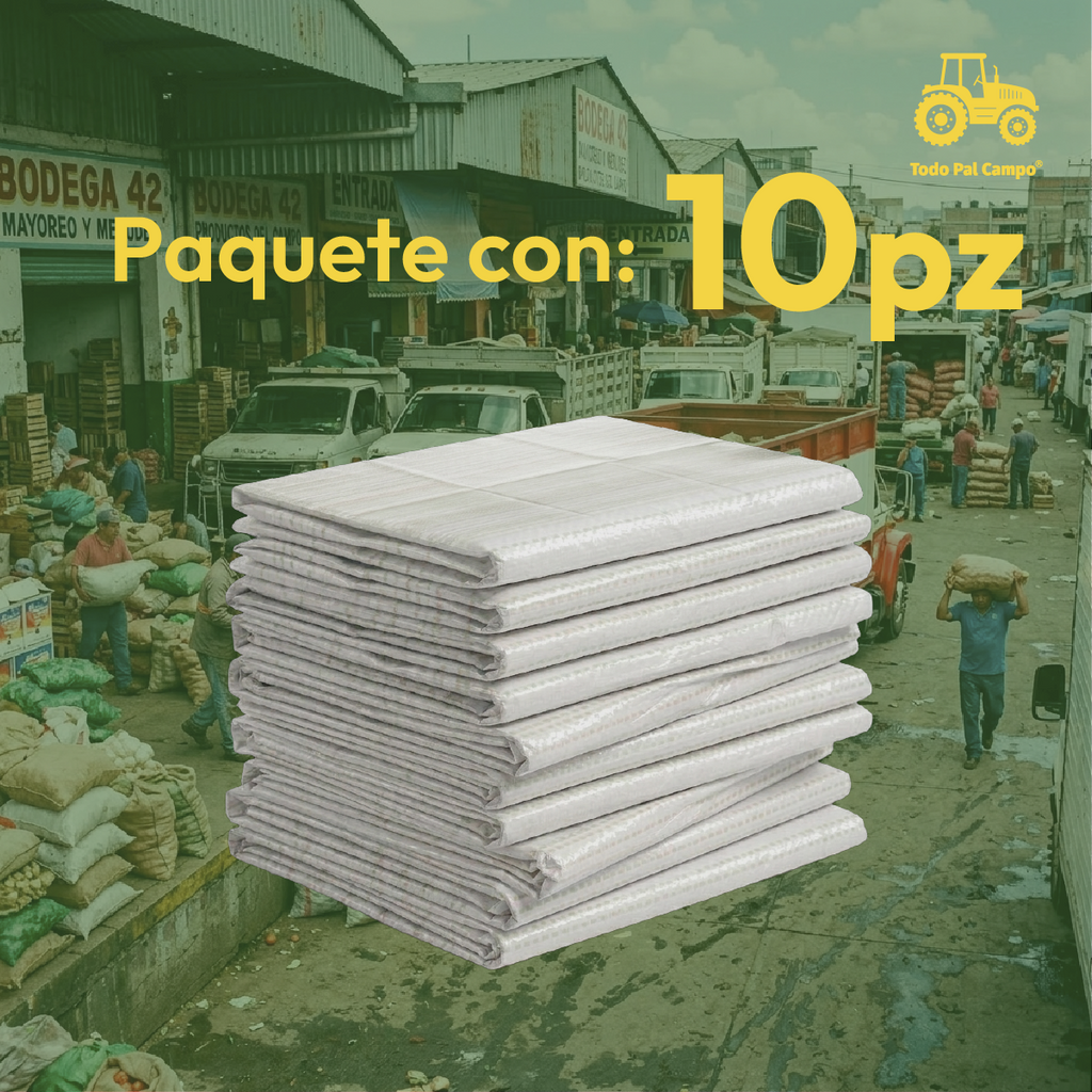 10 Pack Saco 54x100 Ecológico Grado Alimenticio E Inocuo Ecológico