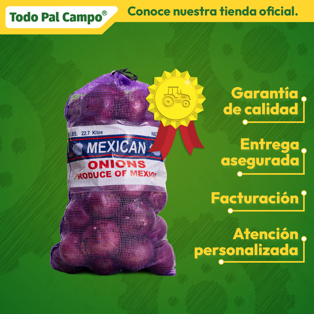 Arpilla Color Morado Mexican Onion Con Jareta - 47x75 Cm