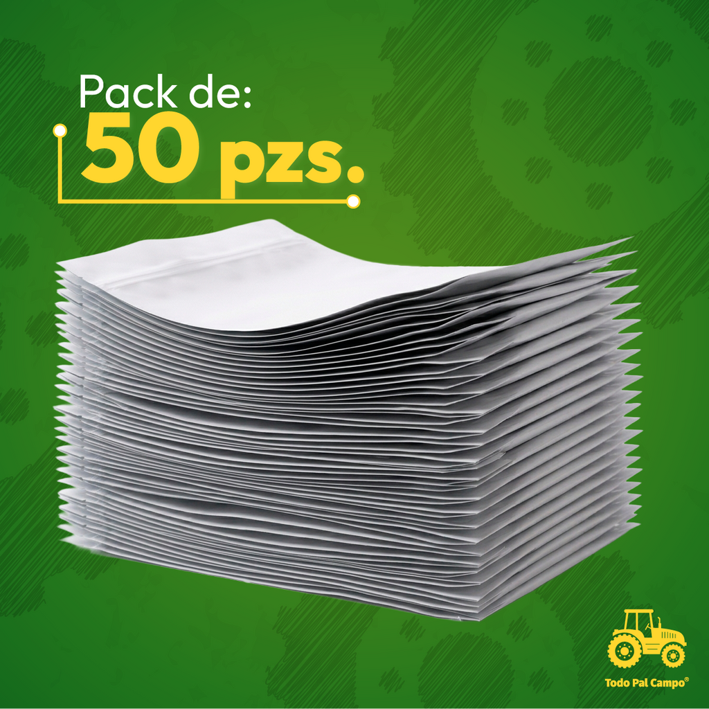 Bolsa Stand Up Pouch Blanca Trilaminada 500gr