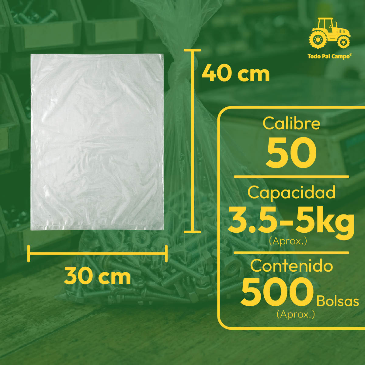 Bolsas Plástico de Baja Densidad 30x40 Cm - 3 Rollos con 500pzs