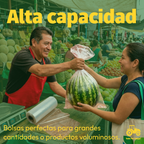 Bolsas En Rollo 60x90 Alta Capacidad De Uso Rudo Cal 80