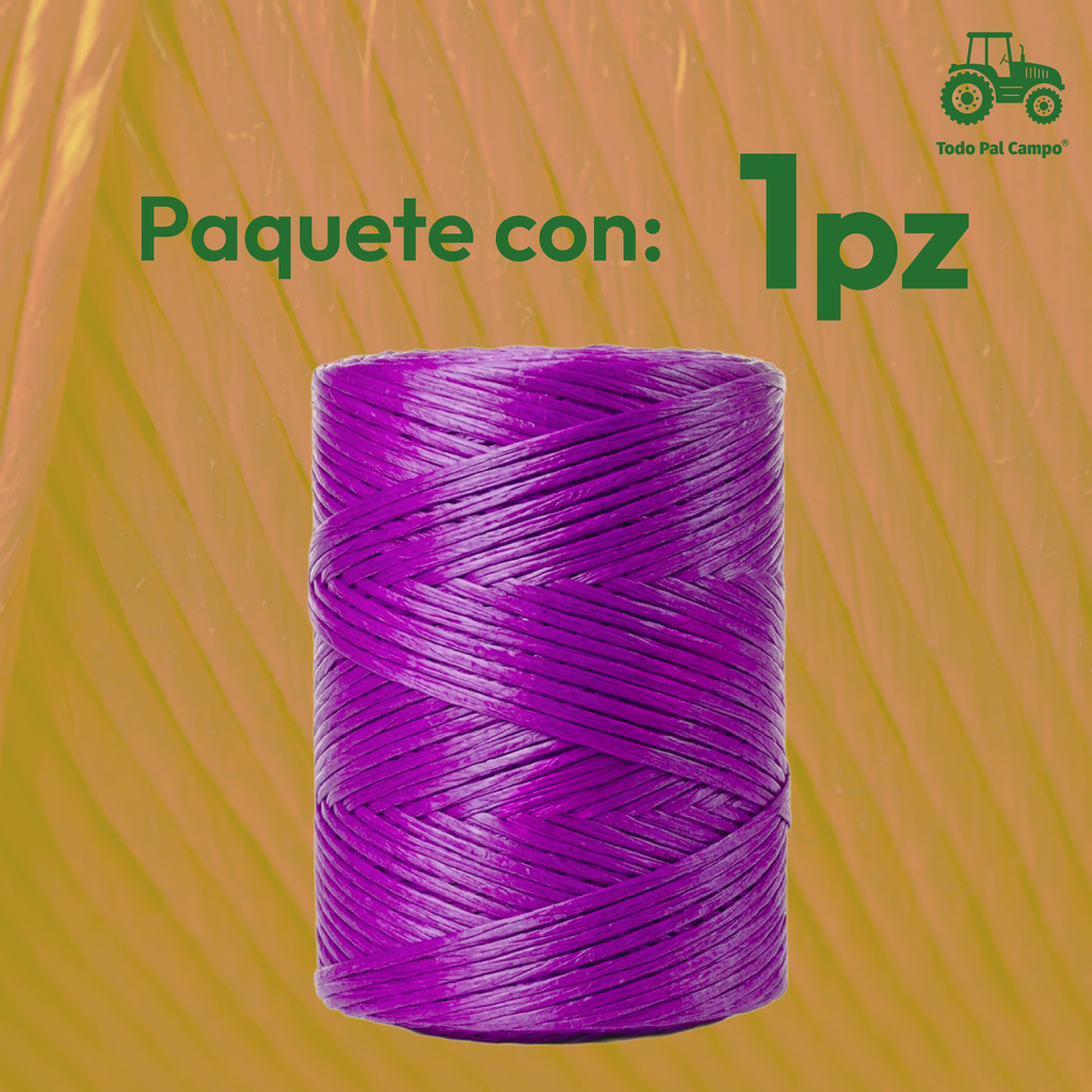 Rafia Fibrilada de Polipropileno Morado de 1 kg para Agricultura