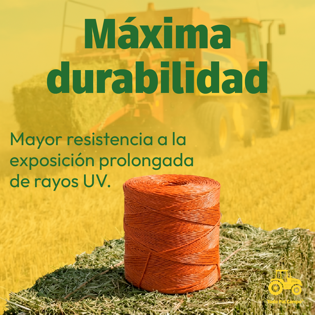 1 Pz Rafia Naranja Uv Fibrilada Rollo Con 3kg Cal. 2 Gr