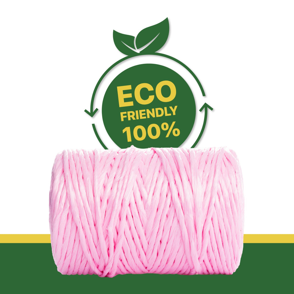 1 Pz Rafia Fibrilada 250 Gramos Rosa Calibre 2gr Reforzada Rosa