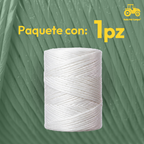 1pz Rafia Fibrilada Cal. 2gr Bobina De 1 Kg Color Blanco