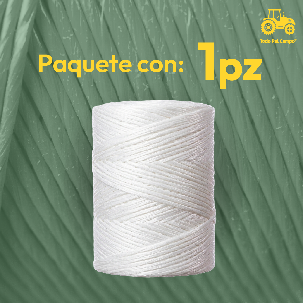 1pz Rafia Fibrilada Cal. 2gr Bobina De 1 Kg Color Blanco