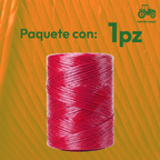 1pz Rafia Fibrilada Cal. 2 Gr Bobina De 500 Gr Color Rojo