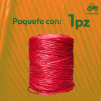 1pz Rafia Fibrilada Cal. 2 Gr Bobina De 500 G Color Rojo