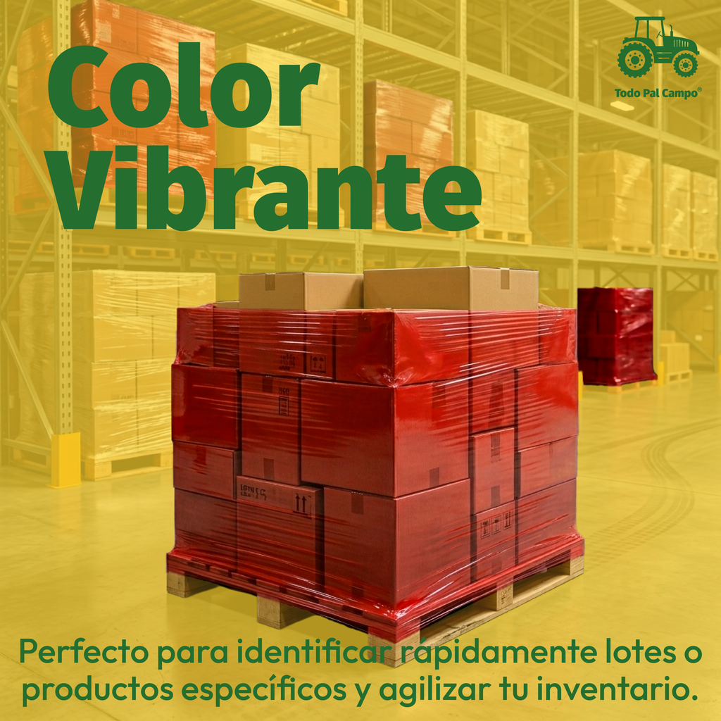 Rollo Stretch Film Plástico Color Rojo Hasta 2000ft