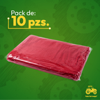 Arpilla De Malla Color Rojo Cereza 52x86cm Pack 10 Pzas