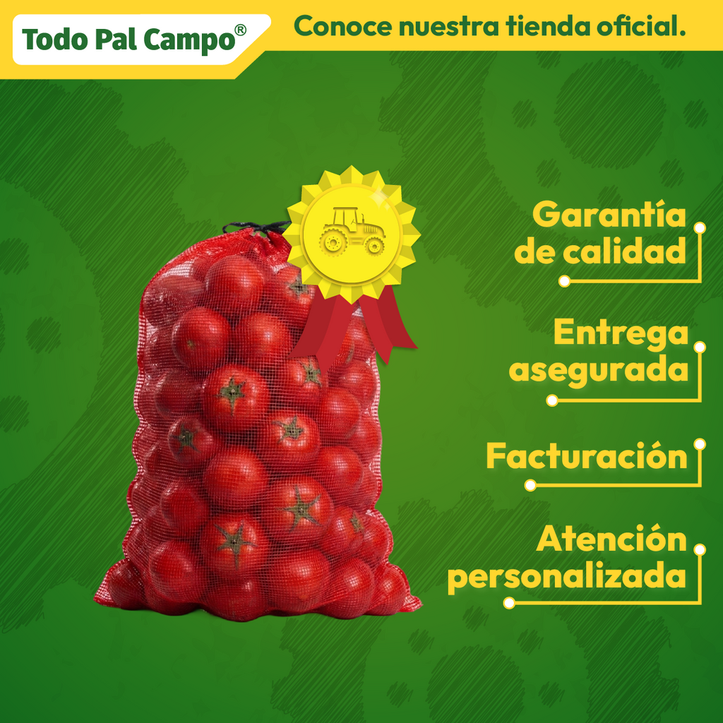 Bolsa Malla Arpilla Roja 55x97cm Fruta Y Verdura Pack 10 Pzs